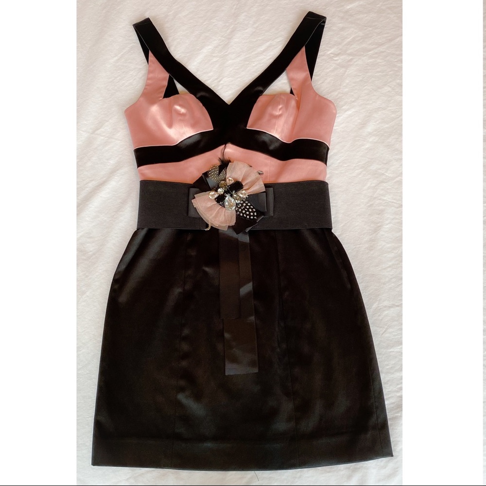 Bebe Cutout Dress with Belt